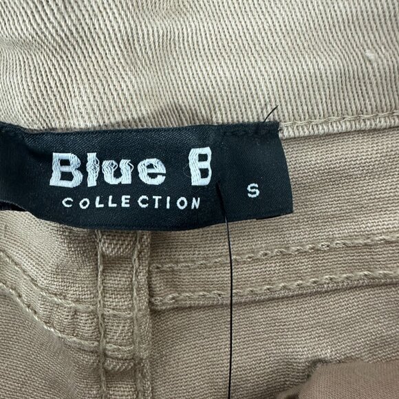 Blue B Womens Beige High-Waisted Flare Pants Rhinestone Fringe Pockets Size S - Picture 5 of 8